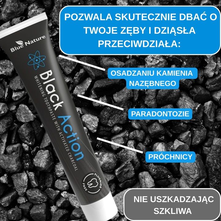 Wybielająca pasta do zębów z węglem aktywnym i srebrem koloidalnym