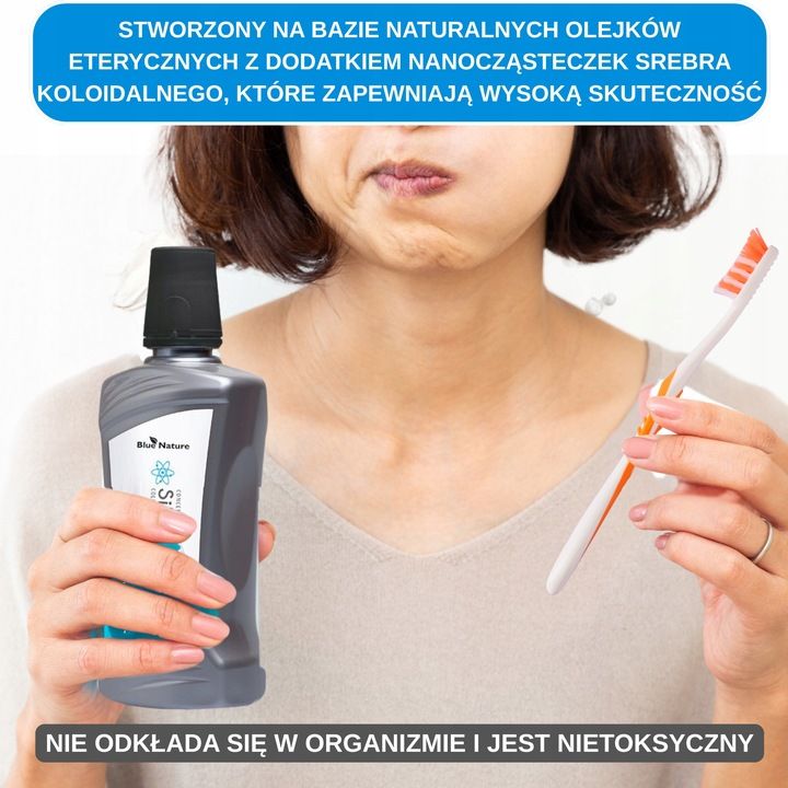 Super koncentrat - płyn stomatologiczny do płukania ust Silver Action ze srebrem koloidalnym