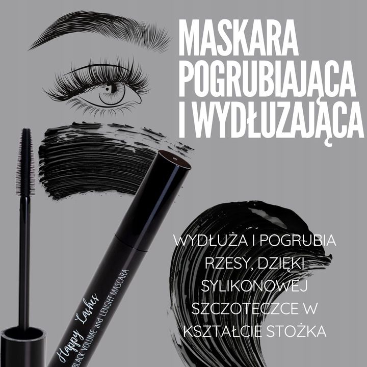 Maskara pogrubiająca i wydłużająca Happy Lashes