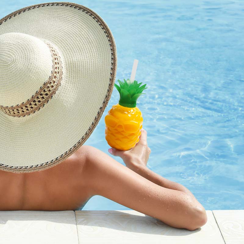 Butelka ze słomką Ananas w okularach