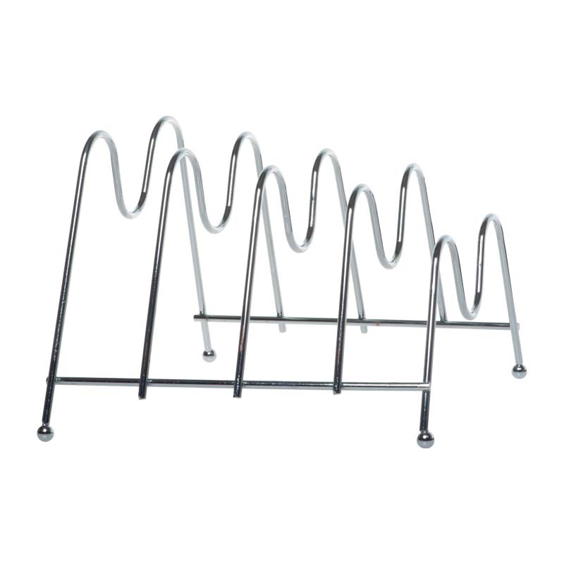 Metalowy organizer na pokrywki