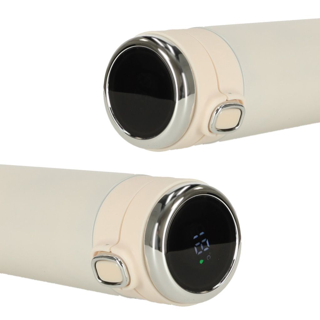 Kubek termiczny z ustnikiem termos LED 420ml beżow