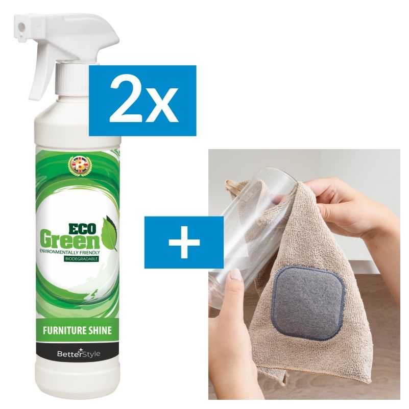 2x Płyn do mebli Eco Green + Ściereczka gratis