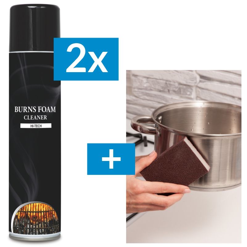2x Pianka Premium do czyszczenia przypaleń + Gąbka karborundowa Gratis	