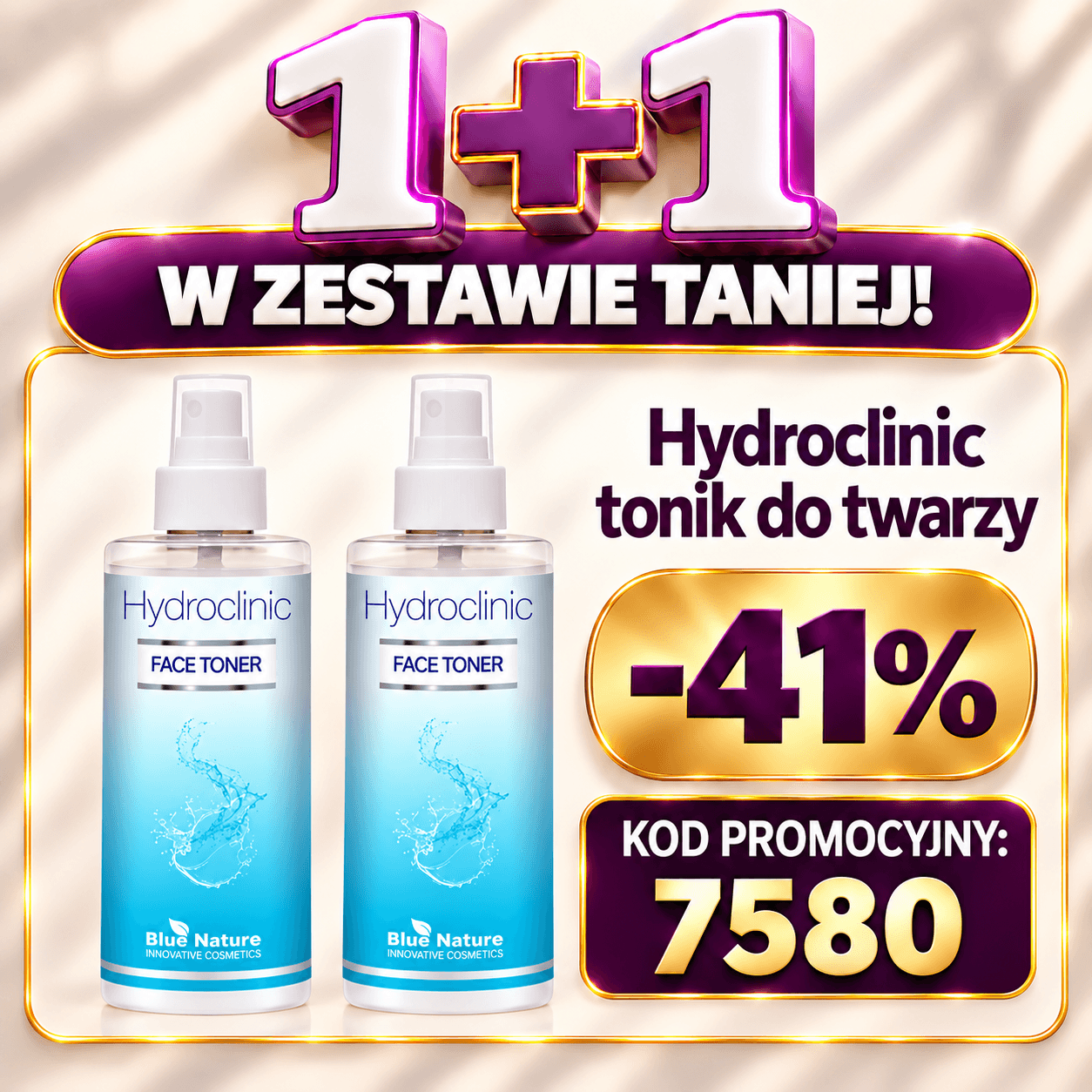 Hydroclinic tonik do twarzy 2 szt