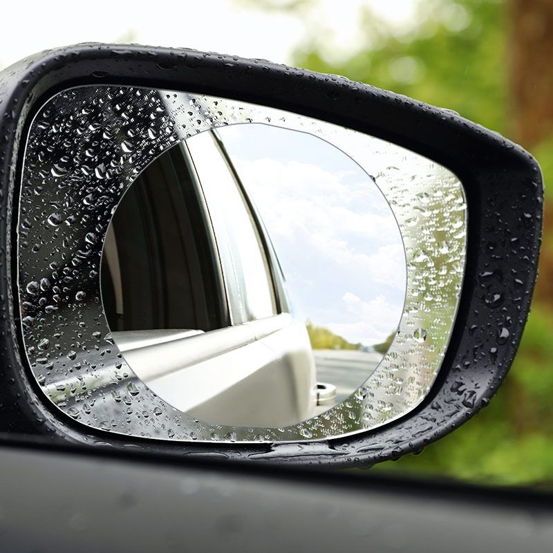 Hydrofobowe naklejki na lusterka samochodowe