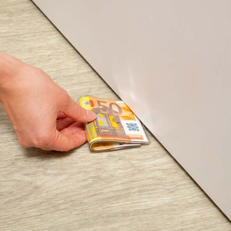 Stoper pod drzwi - pieniądze EUR