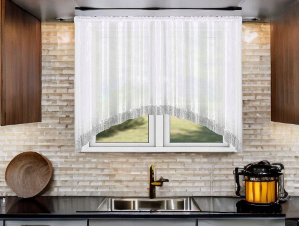 Firana glamour z cyrkoniami 400x150 cm, 1 sztuka