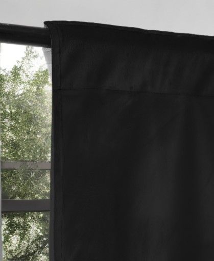 Zasłony CZARNE 140x250 cm na taśmie Welur Velwet Styl i Komfort Glamour (1 szt.)
