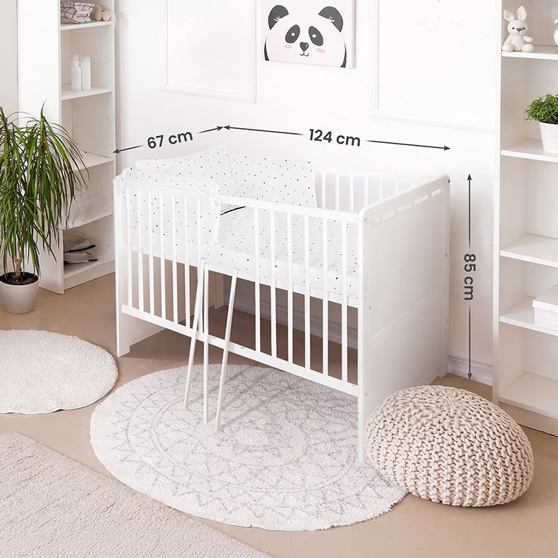 Łóżko dziecięce z szufladą i materacem 120x60 cm