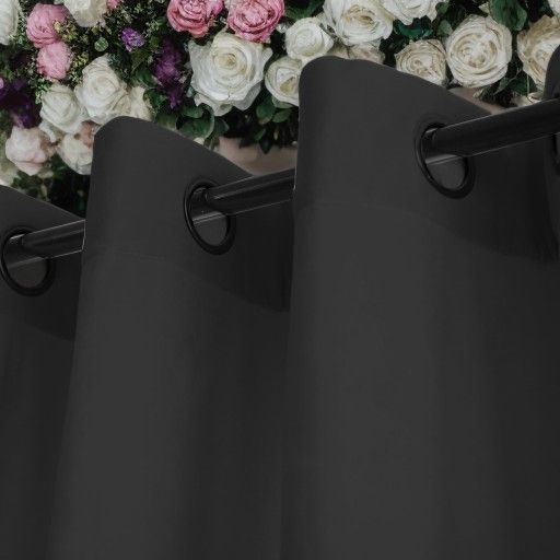 Zasłony Glamour z weluru na przelotkach 140x230 cm, 1 szt. - kolor ciemny szary (1 szt.)