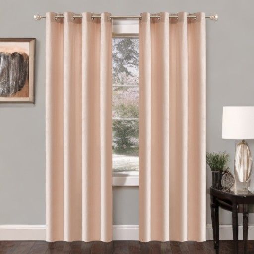 Zasłony Glamour z weluru na przelotkach 140x230 cm, 1 szt. - kolor beżowy (1 szt.)