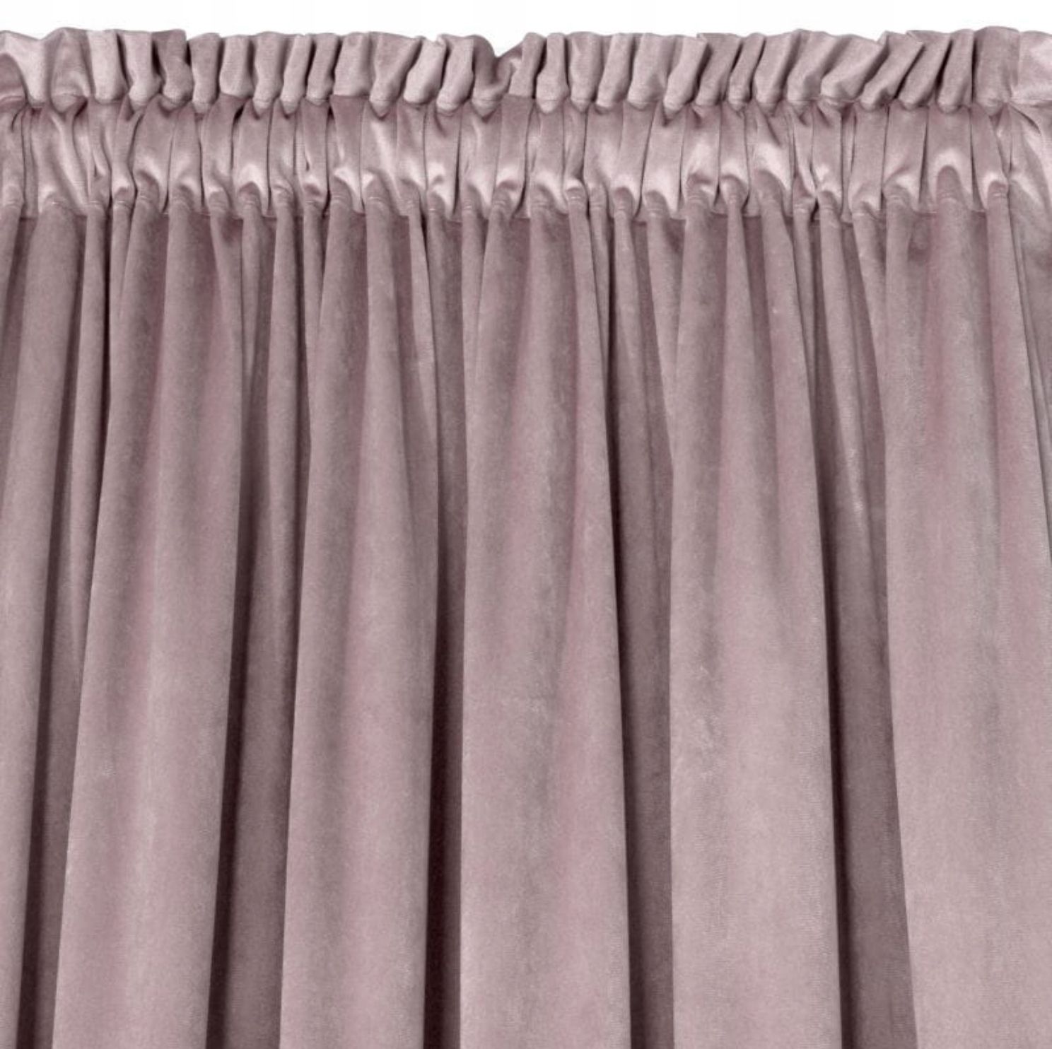 Zasłony Glamour z weluru na taśmie 140x230 cm, 1 szt. - kolor pudrowy róż (1 szt.)