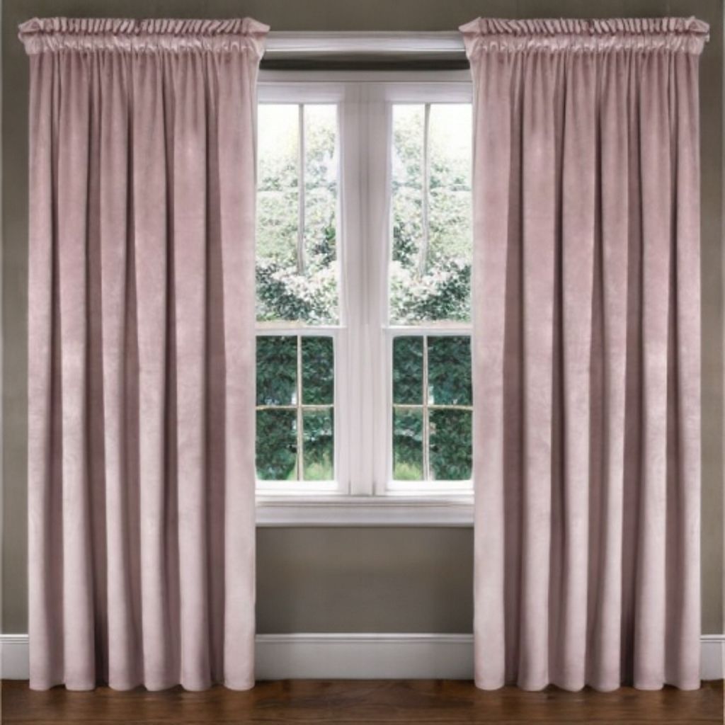 Zasłony Glamour z weluru na taśmie 140x250 cm, 1 szt. - kolor pudrowy róż (1 szt.)