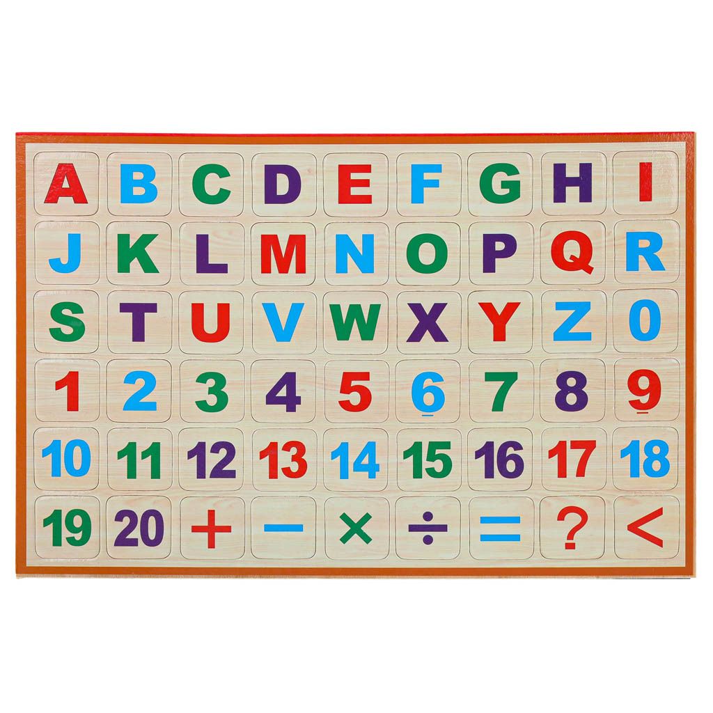 Dwustronna tablica magnetyczna i kredowa z liczydłem i zegarem 42x32,5cm