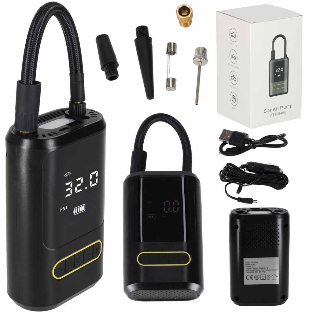 Wielofunkcyjny mini kompresor pompka rowerowa USB z powerbankiem