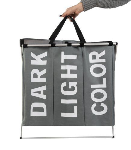 Składany kosz na pranie na stelażu