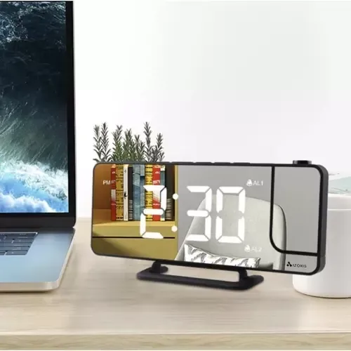 Zegar, budzik, lustro i projektor 4w1