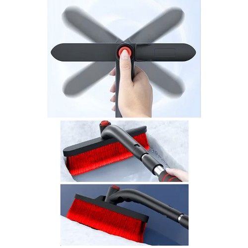 Teleskopowa skrobaczka do szyb ze szczotką do odśnieżania