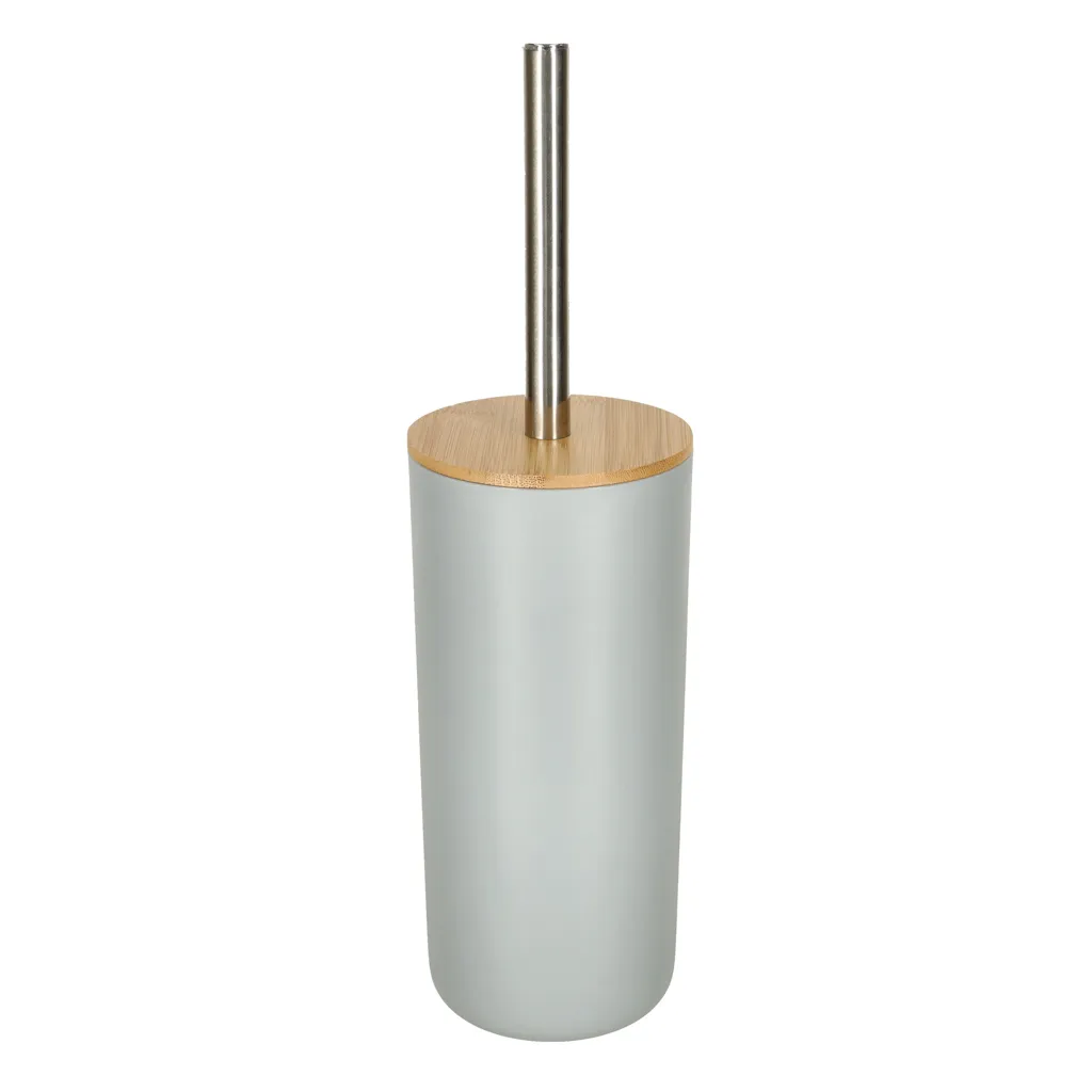 Zestaw łazienkowy szczotka do WC dozownik mydła mydelniczka kubek 6 elementów szary