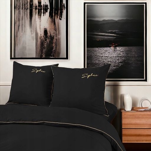 3-częściowy komplet pościeli z mikrofibry 160x200 cm czarny
