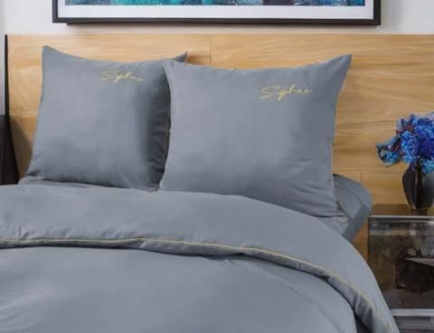 3-częściowy komplet pościeli z mikrofibry 160x200 cm grafitowy