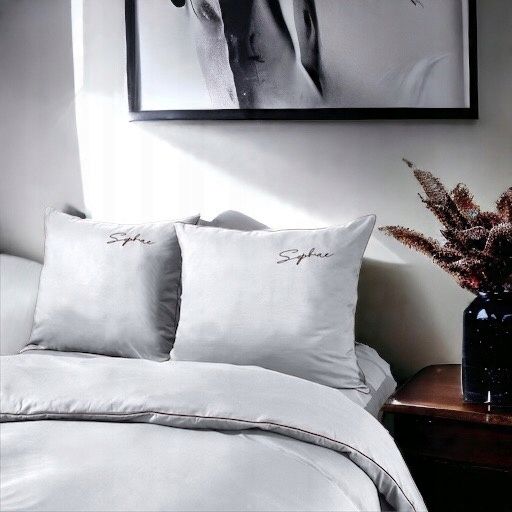 3-częściowy komplet pościeli z mikrofibry 160x200 cm jasnoszary