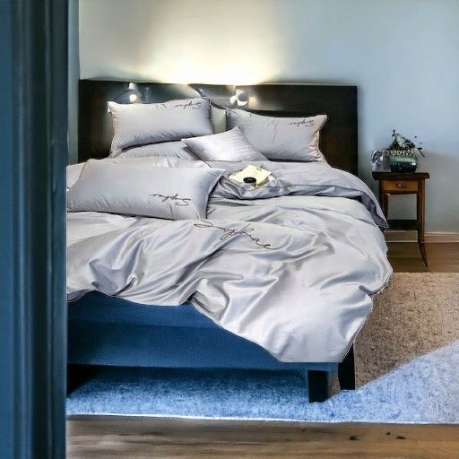 3-częściowy komplet pościeli z mikrofibry 160x200 cm jasnoszary