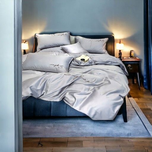 3-częściowy komplet pościeli z mikrofibry 160x200 cm jasnoszary