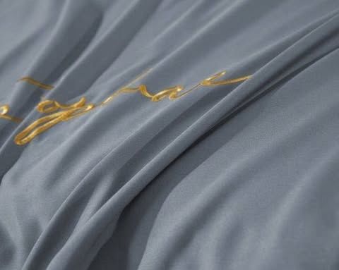 3-częściowy komplet pościeli z mikrofibry 200x220cm, kolor grafitowy