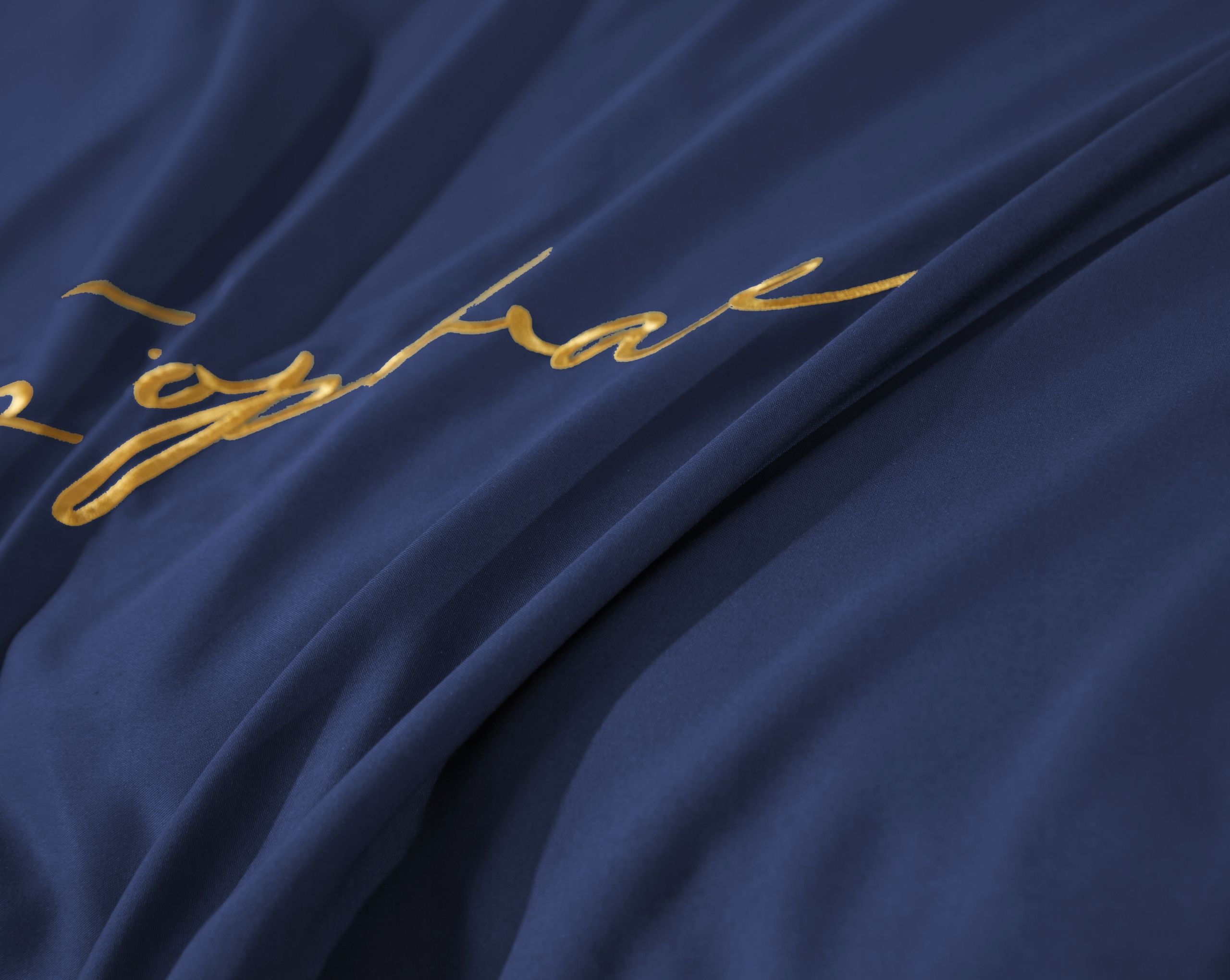 3-częściowy komplet pościeli z mikrofibry 200x220cm, kolor granatowy