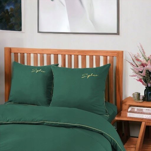 3-częściowy komplet pościeli z mikrofibry 200x220cm, kolor zielony