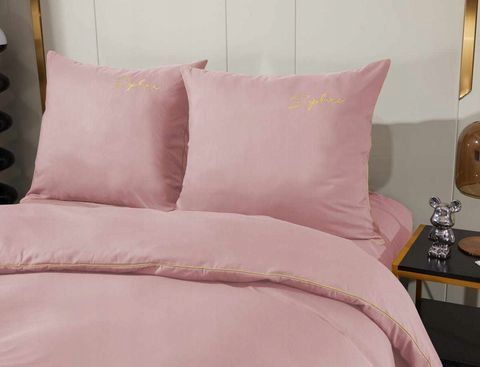 3-częściowy komplet pościeli z mikrofibry 200x220cm, kolor różowy