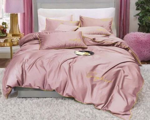3-częściowy komplet pościeli z mikrofibry 200x220cm, kolor różowy