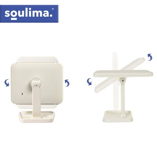 Rozkładane lusterko kosmetyczne LED