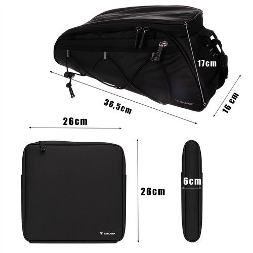 Sakwa rowerowa – zestaw 3 sztuk na bagażnik