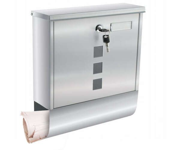 Srebrna skrzynka na listy format A5