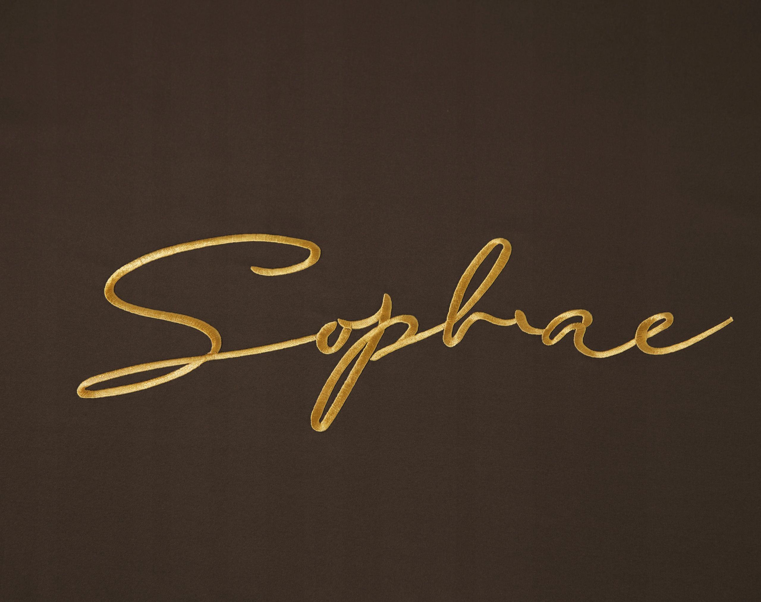 3-częściowy komplet pościeli z haftem, kolor czekoladowy, 200x220 cm