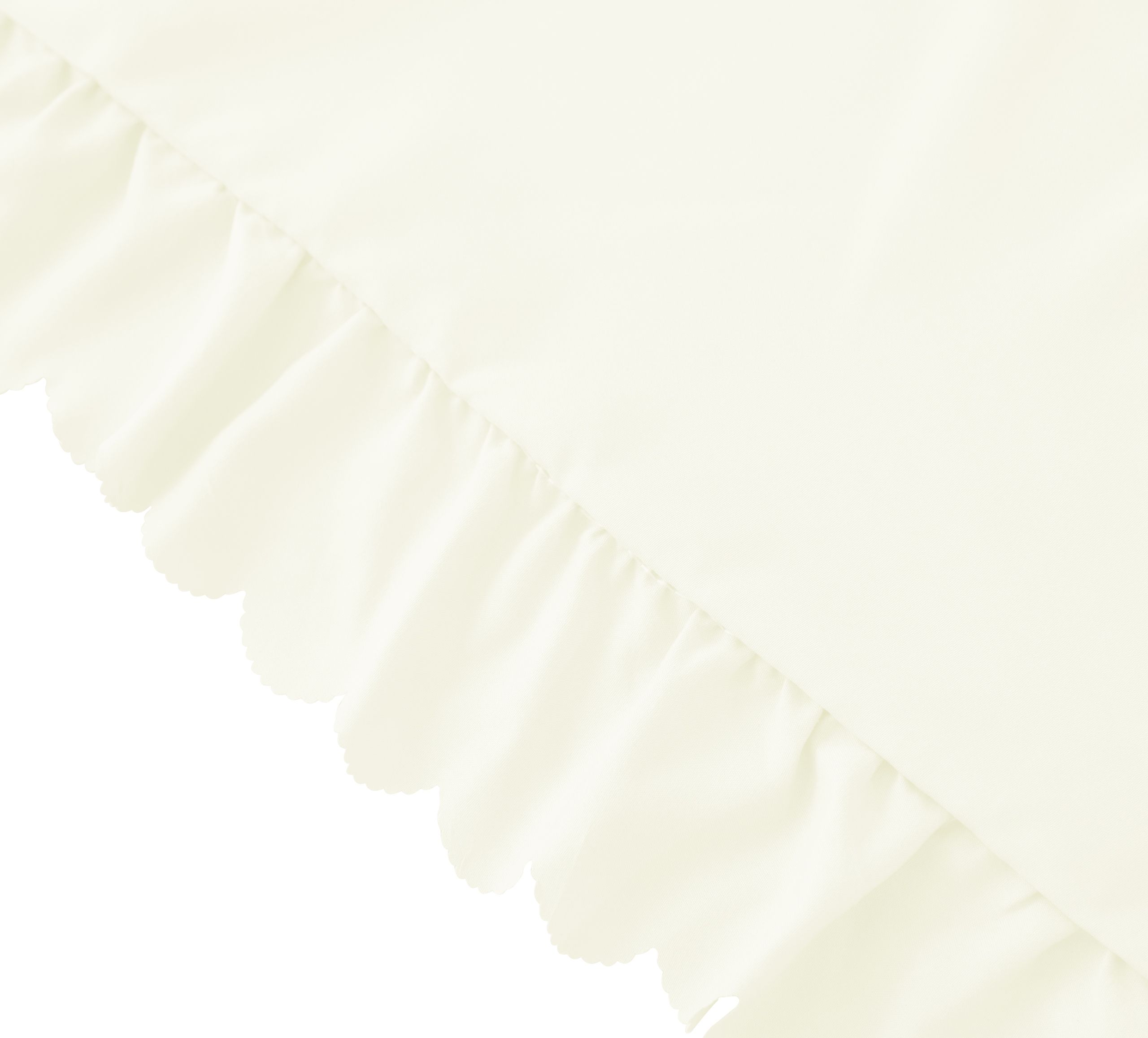 3-częściowy komplet pościeli z falbanami, kolor śmietankowy, 160x200 cm