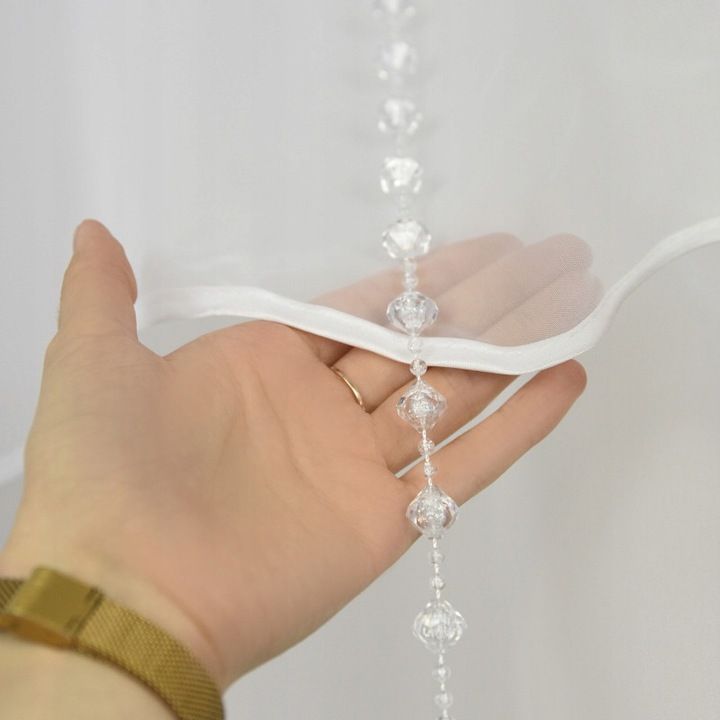 Firana krótka dekoracyjna, zawieszki czarne filcowe, 400x110 cm