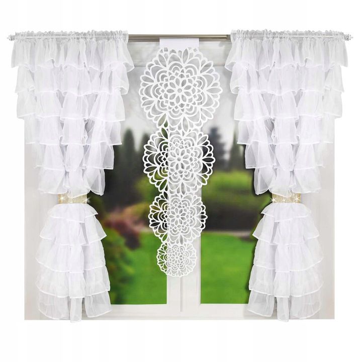 Zestaw firan dekoracyjnych 160x145 cm + panel łapacz snów 135x50 cm