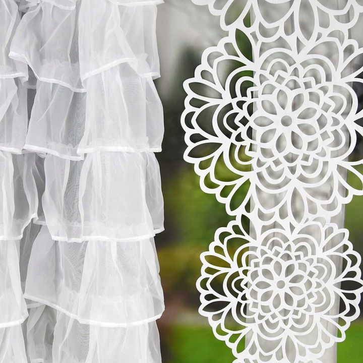 Zestaw firan dekoracyjnych 160x145 cm + panel łapacz snów 135x50 cm