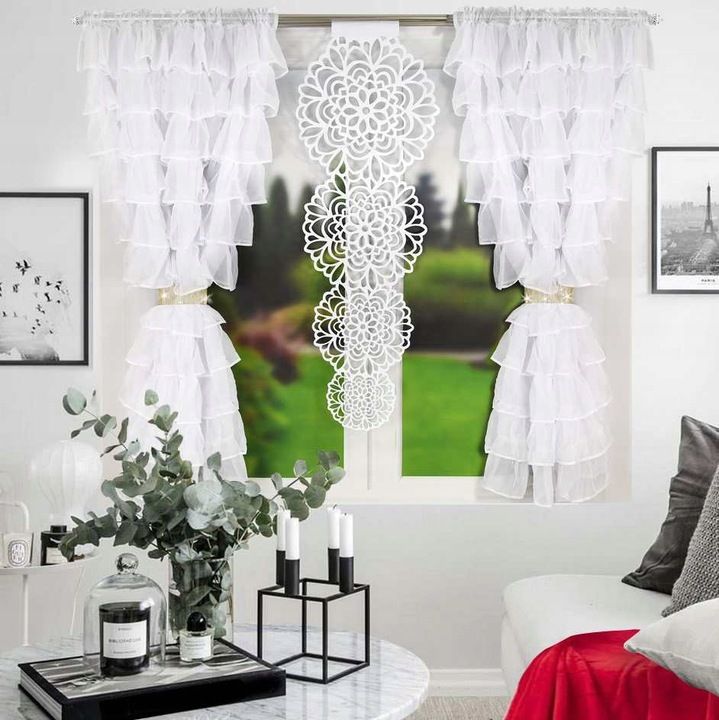 Zestaw firan dekoracyjnych 160x145 cm + panel łapacz snów 135x50 cm