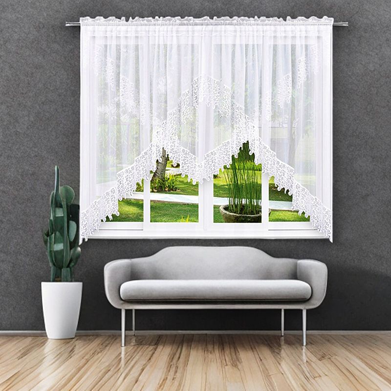Biała firana z gipiurą 400x160 cm
