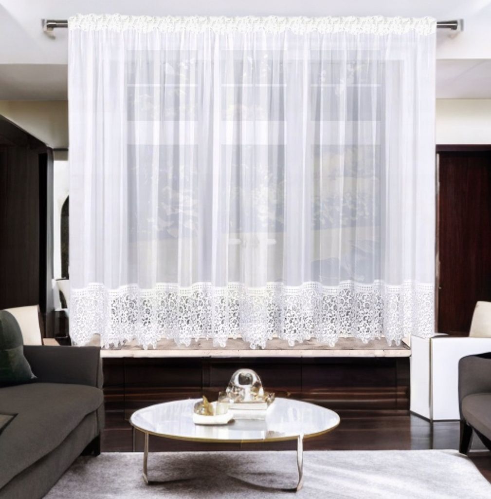 Nowoczesna firana z gipiurą 400x150 cm