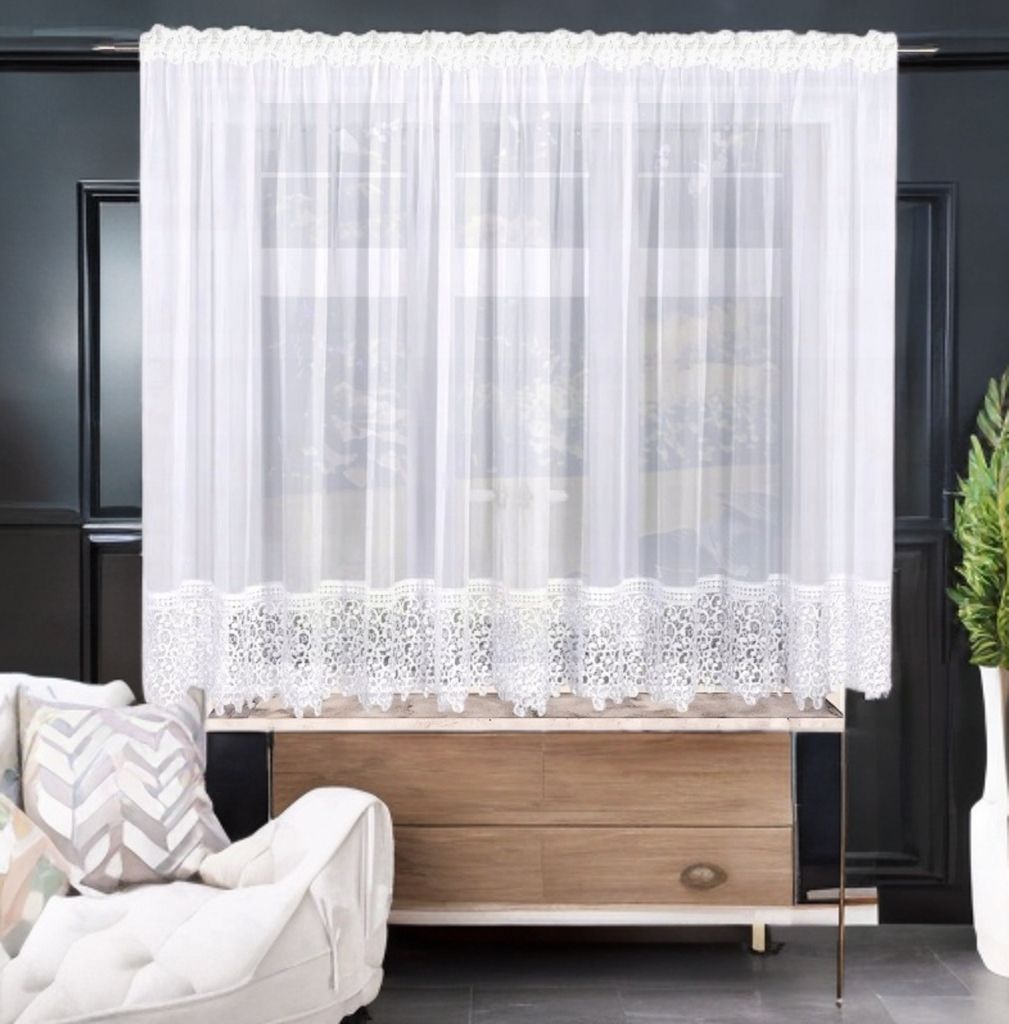 Nowoczesna firana z gipiurą 400x150 cm