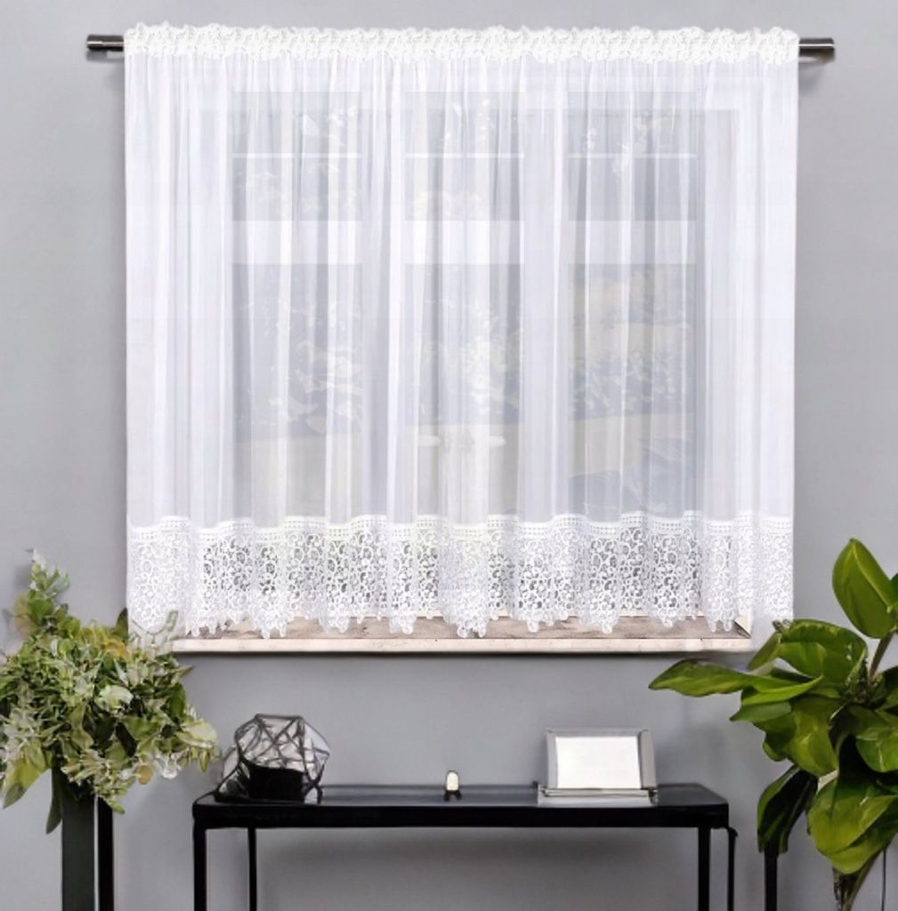 Nowoczesna firana z gipiurą 400x150 cm