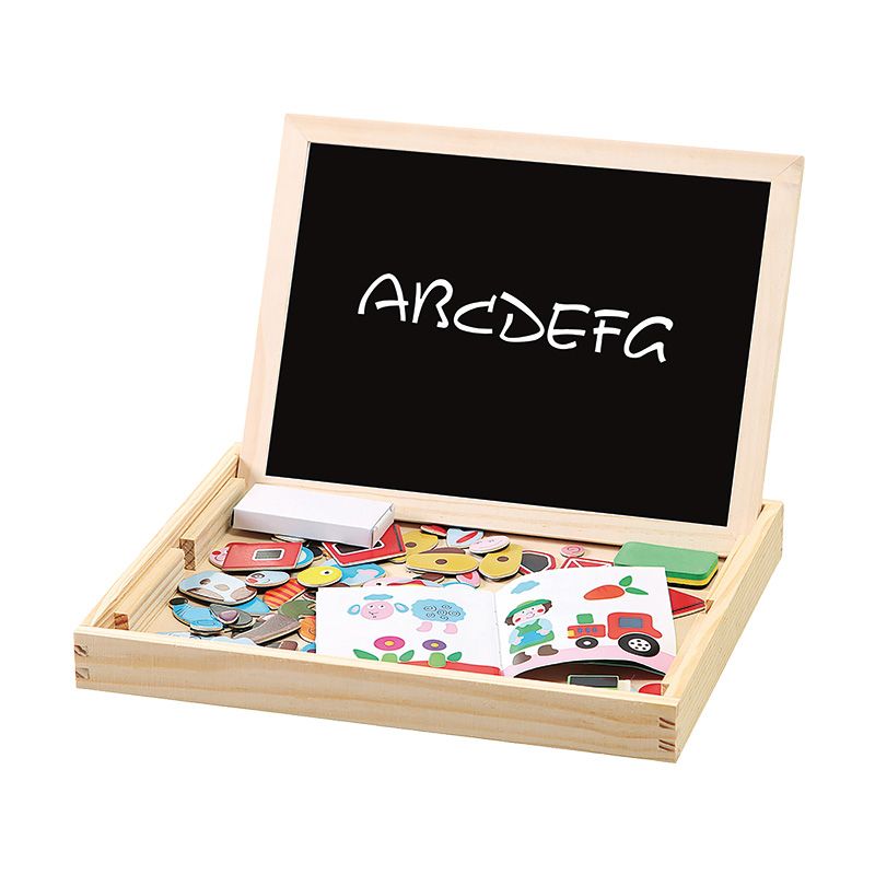 Tablica edukacyjna magnetyczna – dwustronna, 108 elementów