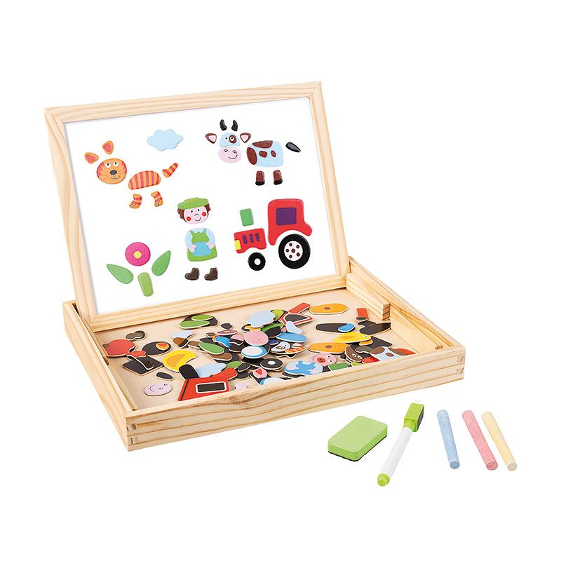 Tablica edukacyjna magnetyczna – dwustronna, 108 elementów