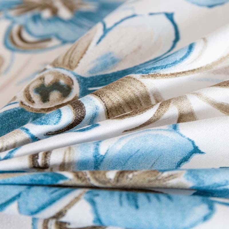 3-częściowy komplet pościeli z satynowej bawełny Kwiaty 200x160 cm